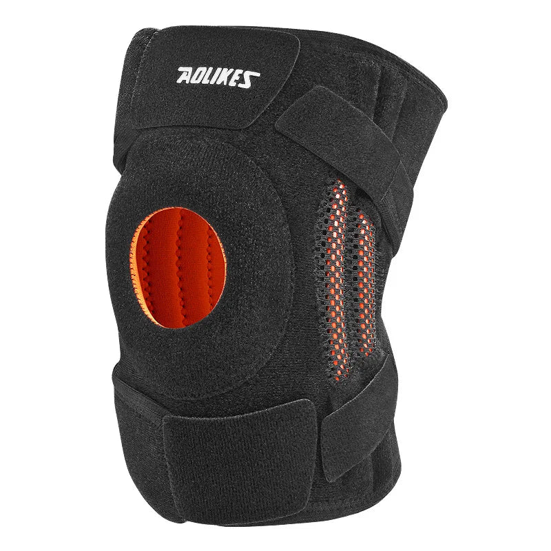 1Pc Knee Brace with Side Stabilizers Patella Gel Pads Unisex Cycling Running Climbing Knee Support Soccer Fitness Knee Pad