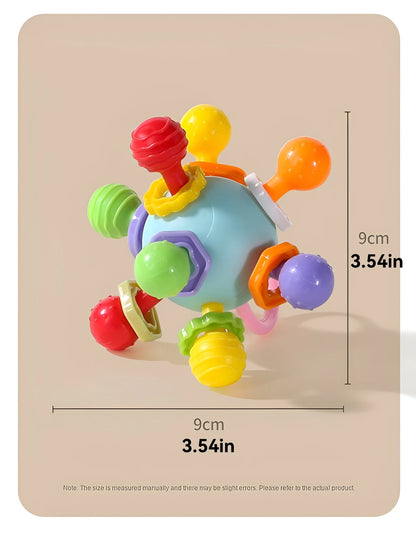 Montessori Baby Rattle Toy 0 to 6 Months Sensery Games Rubber Textured Multi Tactile Touch Balls Training Massage Soft Balls