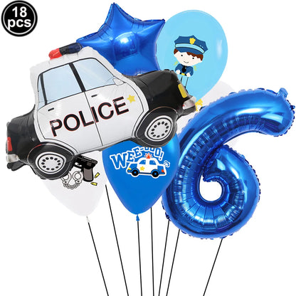 Police Party Birthday Decorations Tableware Police Party Plates Napkins Party Supplies Police Officer Theme Birthday Party Decor