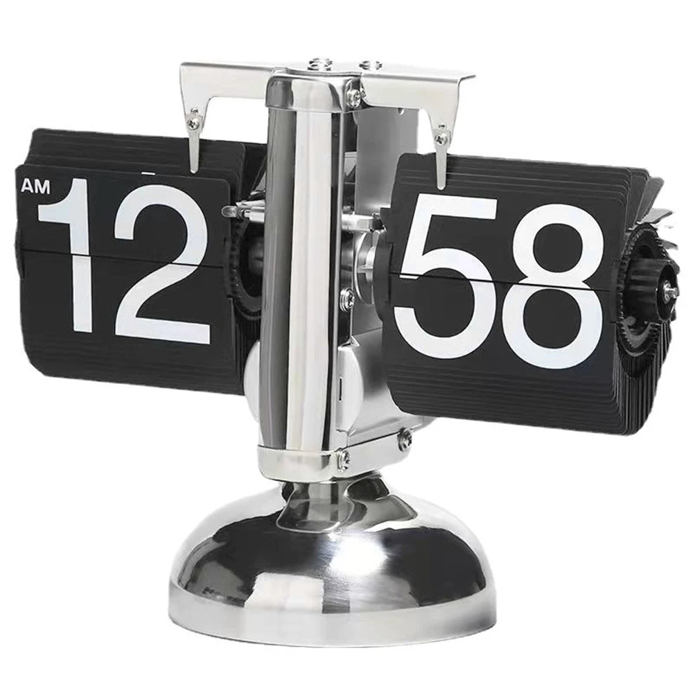 A Flipping Clock with Page Turning Automatically for Modern Home Decoration Full of Sense of Technology Retro Table Clock