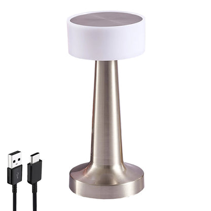 LED Touch Table Lamp Desktop Night Light Rechargeable Cordless Decor Lamp for Restaurant Hotel Bar Bedroom Bedside Light Lamp