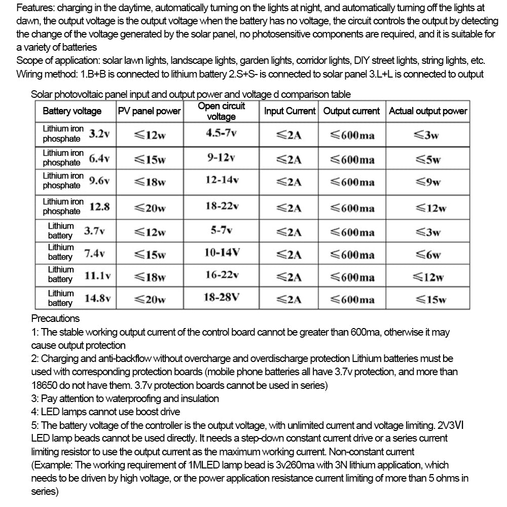 Solar Battery Charger Boards Controller Charging Motherboard Street Light Switch Circuit Board Lithium Battery Charging Module