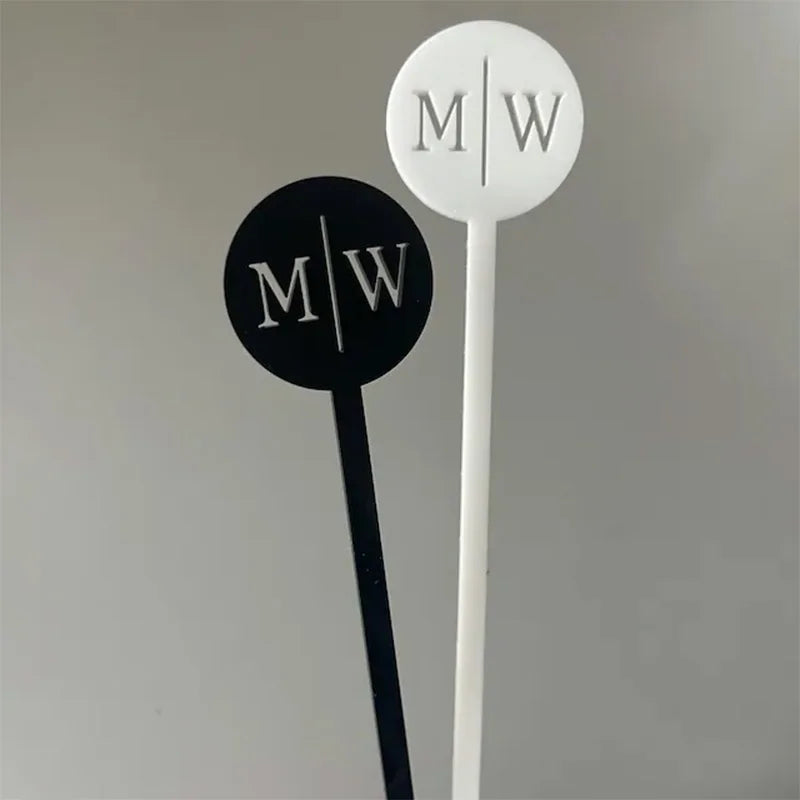 20/50/100PCSPersonalized Letter Stirrer Wedding Drink Stirrers   Custom Cocktail Stirrers Custom Drink Stirrers For Party