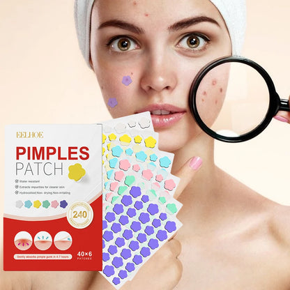 240pcs Pimple Patches Salicylic Acid Tea Tree Hydrocolloid Acne Patches Cute Star Pimple Patches for Healing Zit Patch