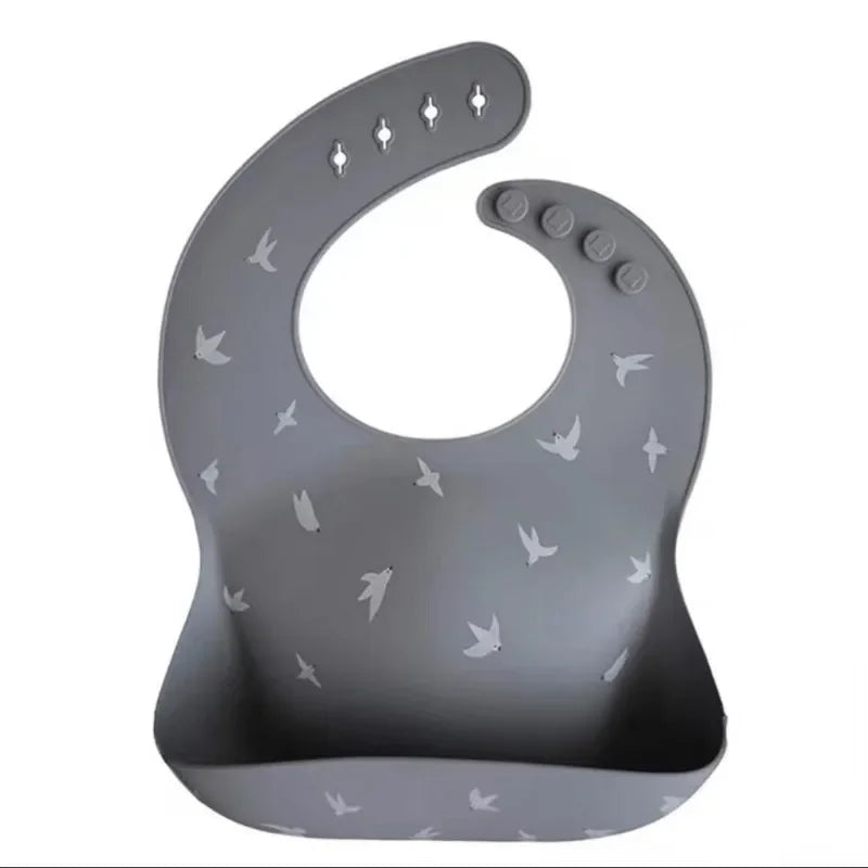 HoneyCherry Baby Silicone Bibs Food Grade Silicone Rice Bibs Complementary Food Bibs Baby Accessories