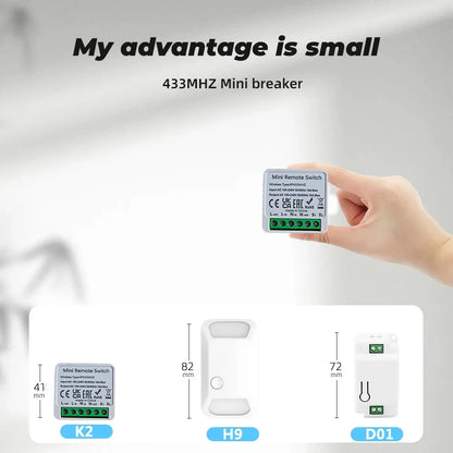 Wireless Smart Switch Light 433Mhz RF 86 Wall Panel Switch with Remote Control Mini Relay Receiver Home Led Light Lamp Fan