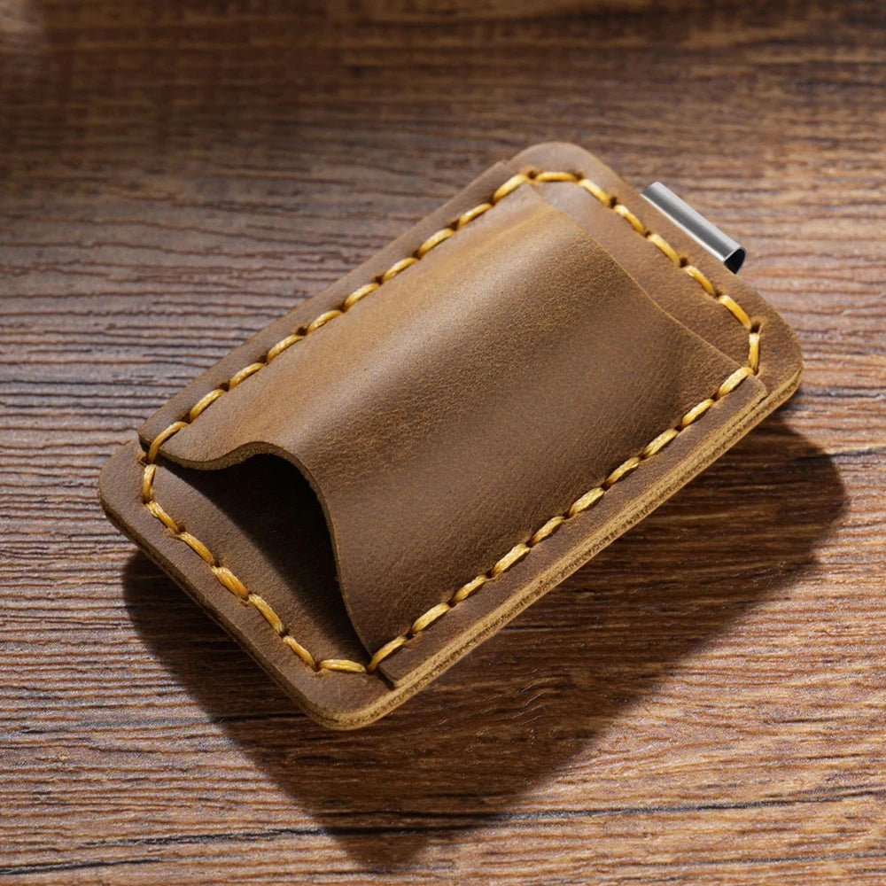 Leather Notebook Pen Holder with Clip Bookmark Book Accessories Convenient Portable Travel Supplies Office School Stationery