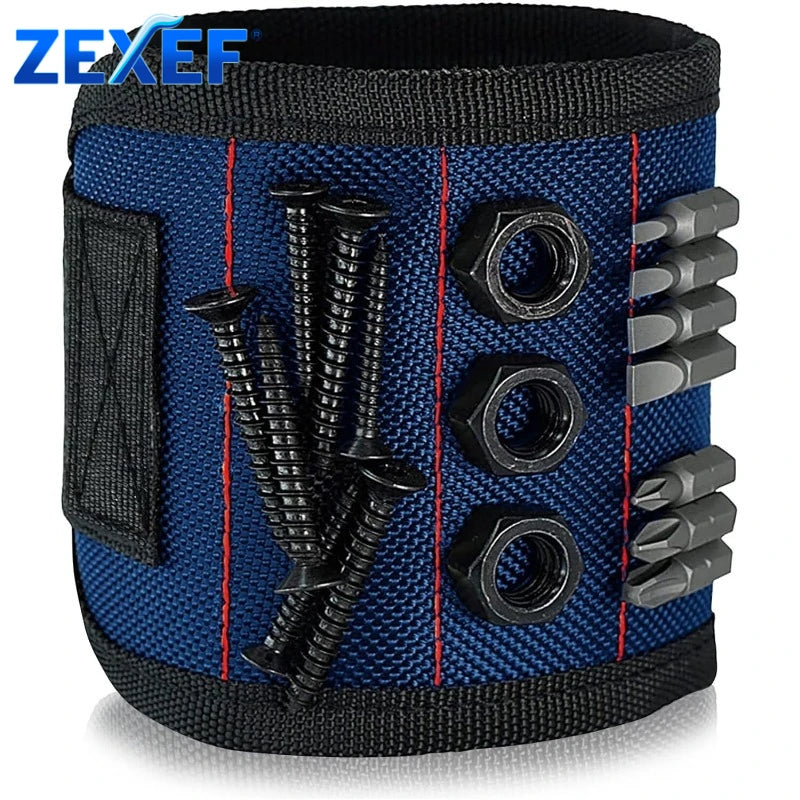 ZEXEF Magnetic Wristband for Holding Screws Nails Drilling Bits Wrist Tool Holder Belts with Strong Magnets Cool Gadgets