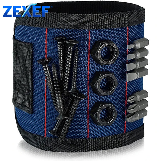 ZEXEF Magnetic Wristband for Holding Screws Nails Drilling Bits Wrist Tool Holder Belts with Strong Magnets Cool Gadgets