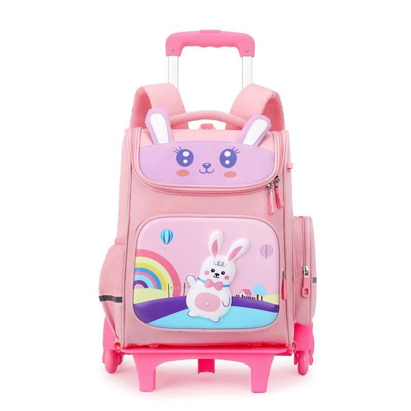 Kids Trolley Backpack For Girls Primary School Rolling Backpack for Boys School bag with Wheels School Wheeled Backpack Book Bag