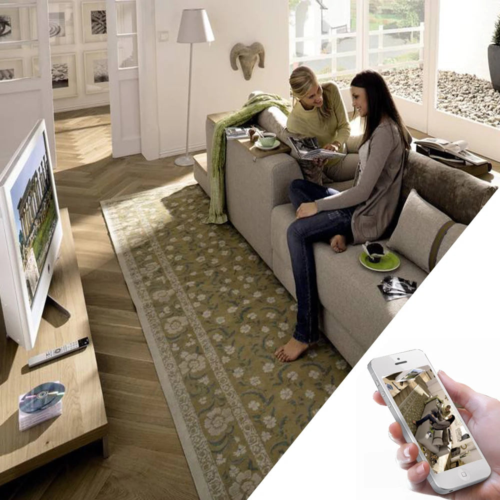 Full HD Digital Clocks Cameras Night Vision App Wifi Remote Monitoring Motion Detection Auto Loop Recording Mini Home Camcorder