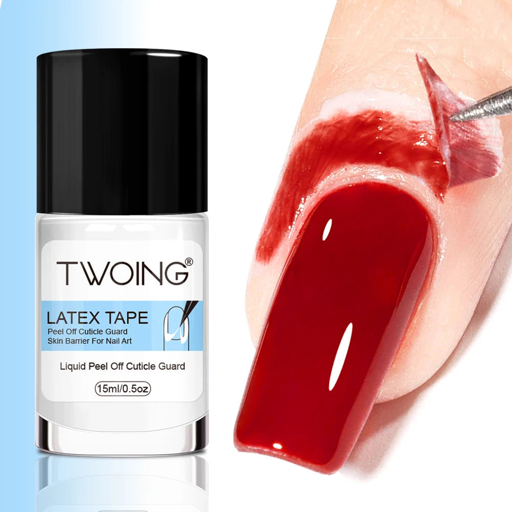 15mlNail Peel Off Liquid Anti-Overflow Glue Edge Latex Tape, Nail milk pad Peel OffCuticle Guard Nails Finger Lacquer Protectors
