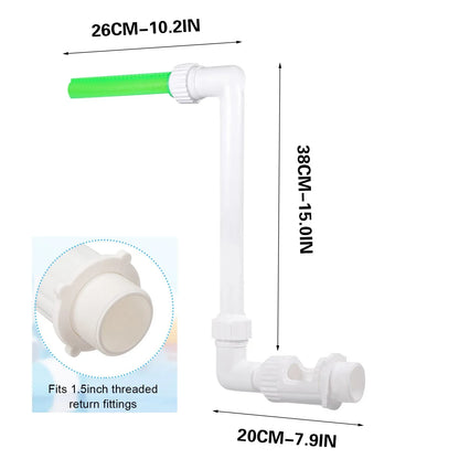 Pool Fountain Dual Spray Water Fountains for Above Ground/Inground Pools 2-in-1 Adjustable Waterfall Pool Sprinkler Fountain