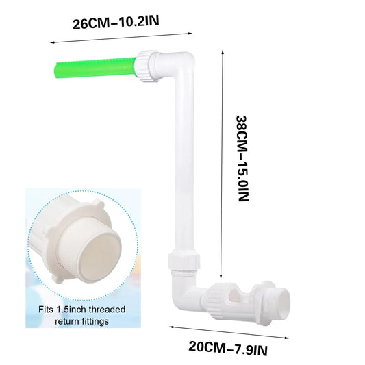 Pool Fountain Dual Spray Water Fountains for Above Ground/Inground Pools 2-in-1 Adjustable Waterfall Pool Sprinkler Fountain