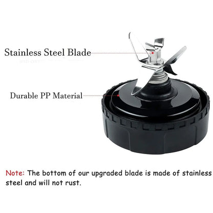 Hot New 16 OZ Cup with Two Lids,6 Fins Blade for Ninja,Blender Replacement Parts Accessories for Ninja BL660 BL770 BL740 Blender