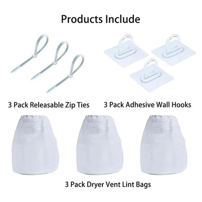 Dryer Lint Catcher Lint Collector For Dryer Reusable Fluff Cleaning Kit Dryer Vent Bucket Indoor Box For Ventless Dryer To