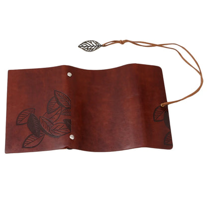 1PC Retro Leaf Notebook School Office Stationery Diary Notepad Literature PU Leather Note Book Traveler Journal Planners Gifts