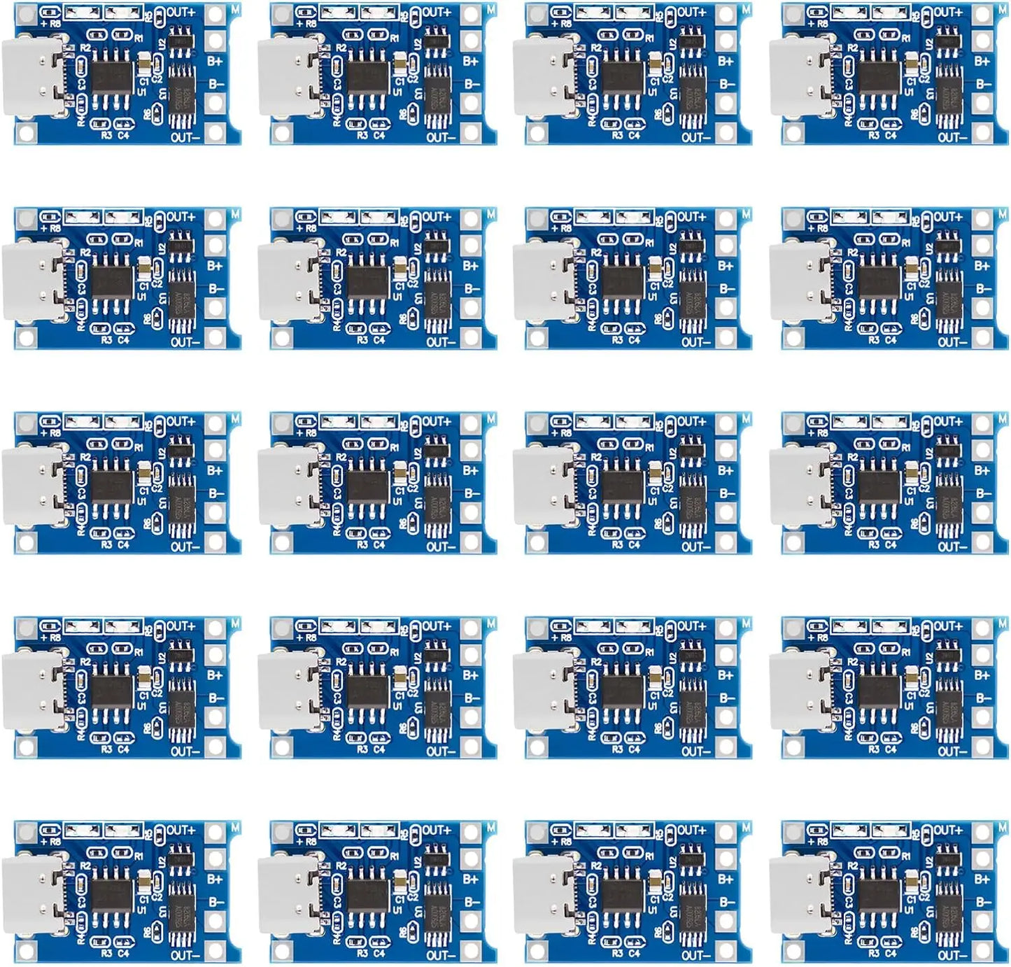 10pcs 5V 1A 18650 Lithium Battery Charging Board TP4056 Lithium Charging Mini/Micro USB Type C Charge Module With Protect