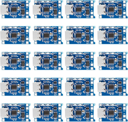 10pcs 5V 1A 18650 Lithium Battery Charging Board TP4056 Lithium Charging Mini/Micro USB Type C Charge Module With Protect