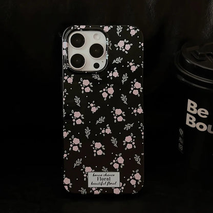 Korean Cute Flower Phone Case  For iPhone 16 15 14 13 12 11 Pro Max XS XR 7 8 Plus SE Mini Soft Shockproof Protective Back Cover