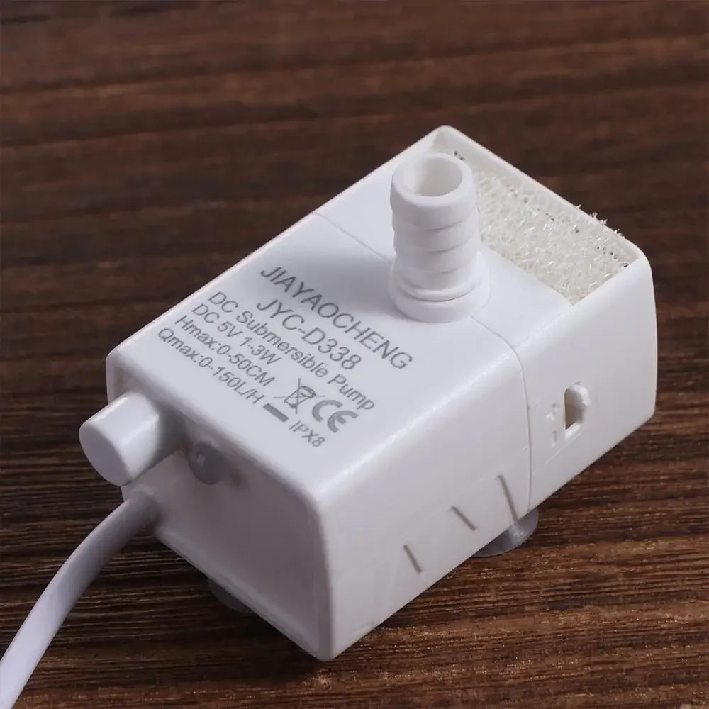 Ultra-quiet Pet Water Dispenser Pump LED Light 5V Mini Submersible Pump Large Flow Detachable Water Fountain Pump Replacement