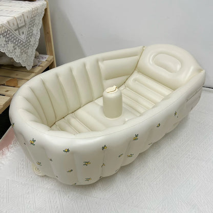 Ins Style New Portable Baby Bath Tub Bath Tub Newborn Bath Foldable Children's Inflatable Swimming Pool Bath Tub