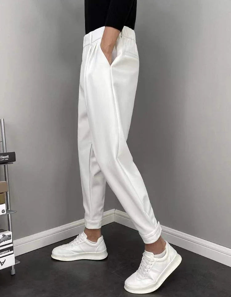 9 Cropped Office Male Suit Trousers Plus Big Size Men's Summer Pants Work Cheap High Quality Designer Clothes Elegant Tailoring