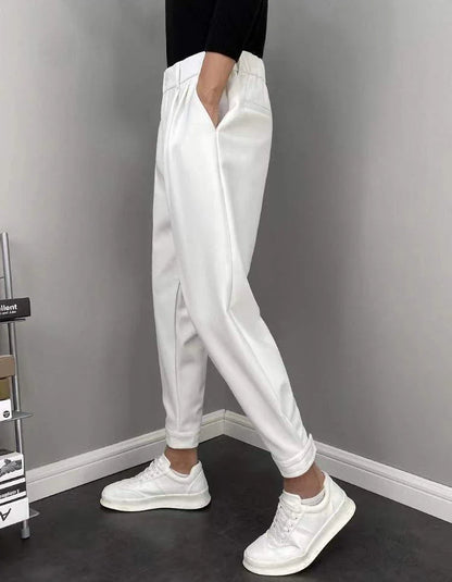 9 Cropped Office Male Suit Trousers Plus Big Size Men's Summer Pants Work Cheap High Quality Designer Clothes Elegant Tailoring