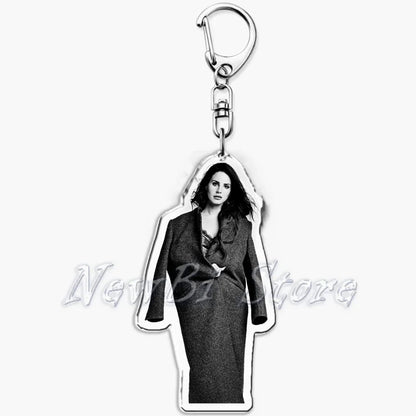 Hot Singer Lana Del Rey Keychain for Accessories Bag Pendant Born To Die Ultraviolence Key Chain Ring Keyring Jewelry Fans Gifts