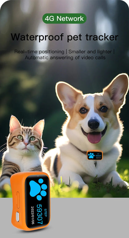 New Pets GPS Tracker S13 Smart 4G Waterproof Protective Locator Real-time Tracking Wearable Dog Cat Bird Collar Find Device 2024