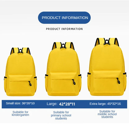 Personalized School Bag Custom Logo School Backpack Training Class Gift School Name Pattern Elementary school backpack wholesale