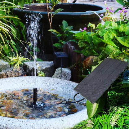 2.5W Solar Fountain Pump 4 Nozzles DIY Submersible Water Pump Wall-mounted Fountain Pump for Fish Tank Garden Pool Aquarium