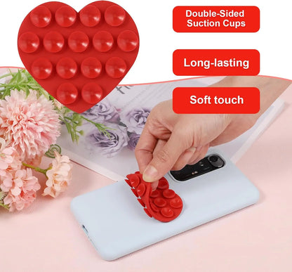 Double-Sided Suction Cup Phone Mount, Silicone Suction Phone Case Adhesive Sticky Phone Grip Hands-Free Phone Grip Phone Stand