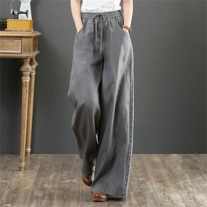 Women Summer High Waisted Palazzo Pants Wide Leg Long Pant Trousers With Pocket Internet celebrity new hot selling
