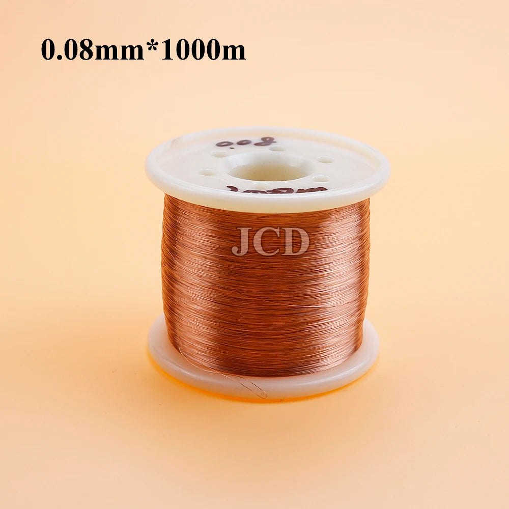 1 roll of copper lacquer wire 0.05mm-0.15mm cable copper wire electromagnetic wire enameled copper winding wire coil copper wire