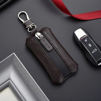 Unisex PU Leather Key Case for Car Key Wallet Pocket Key Holder Organizer Pouch Key Organizer Large Capacity Zipper Key Bag