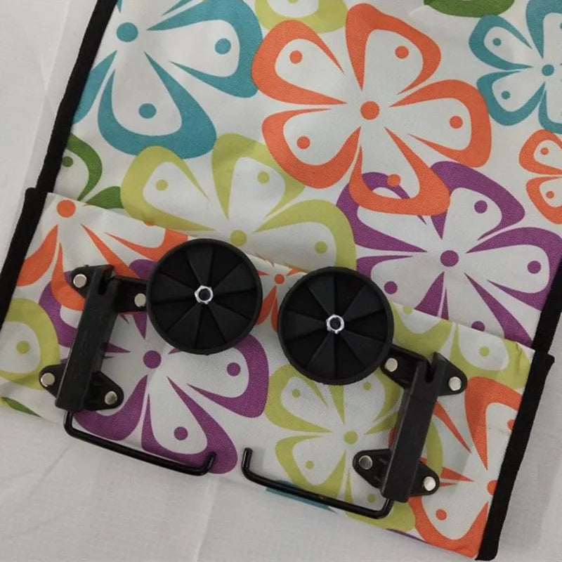 Portable Folding Reusable Shopping Bags Small Pull Cart Buy Shopping Trolley Bag With Wheels Fruit Vegetables Bag Food Organizer