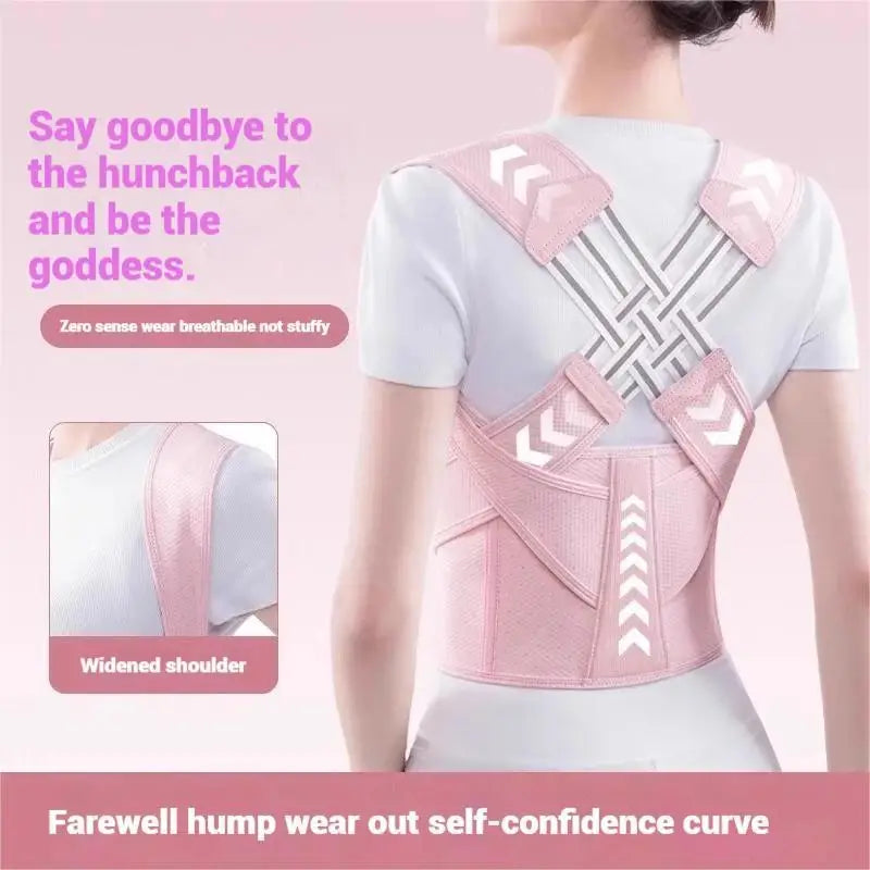 Posture Corrector for Hunchback & Spinal Alignment  Adjustable Upper Back Brace with Breathable Strap Orthopedic Posture Trainer