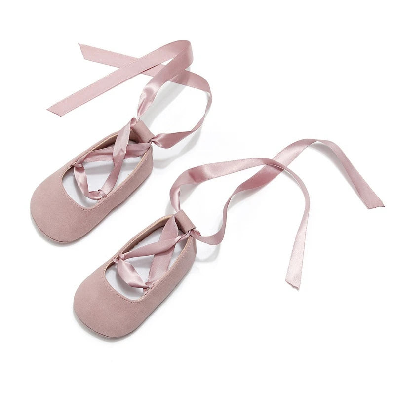 Baby Girls Shoes Non-Slip Rubber Sole Ballet Slippers Princess Dress Wedding Shoes