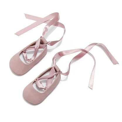 Baby Girls Shoes Non-Slip Rubber Sole Ballet Slippers Princess Dress Wedding Shoes