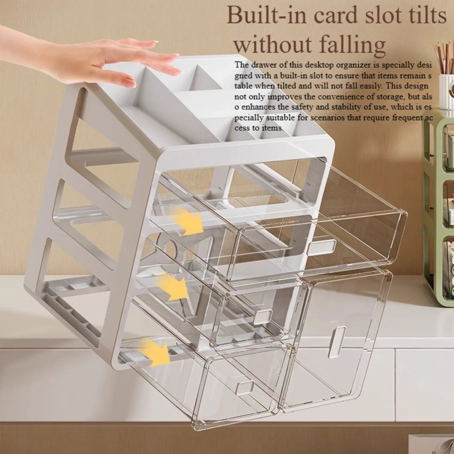 Drawer Desktop Organizer, Organizer Drawers, Desk Stationery Organizer, Multifunctional Dustproof Large Capacity Office Shelf