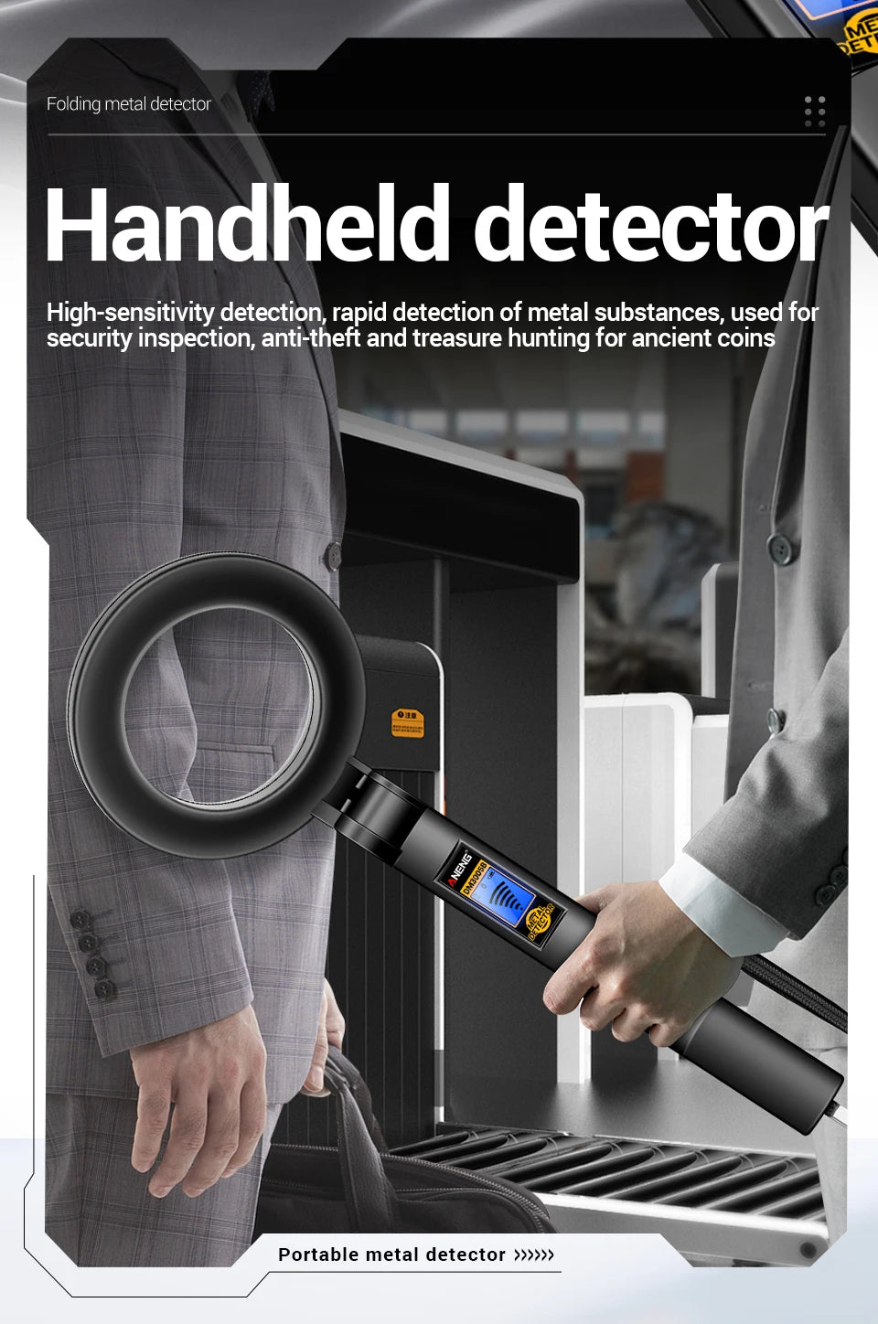 Metal Detectors ANENG DM3005B Handheld Portable High Sensitivity Metal Detector Underground Underwater Metal Finder Test Tools