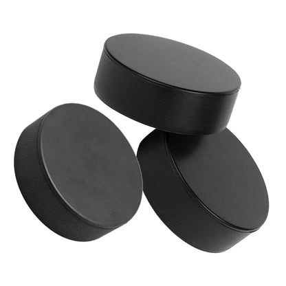 3pcs Black Ice Hockey Pucks Training Supplies Durable Solid Foam for Roller Hockey Sports Equipment