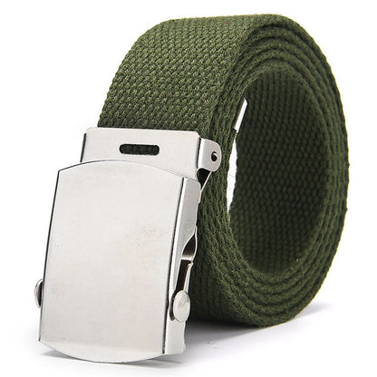 Men Automatic Buckle Canvas Belt Unisex Outdoor Multifunctional Nylon Belt for Men Fashion Mens Trousers Jeans Belts Waistband