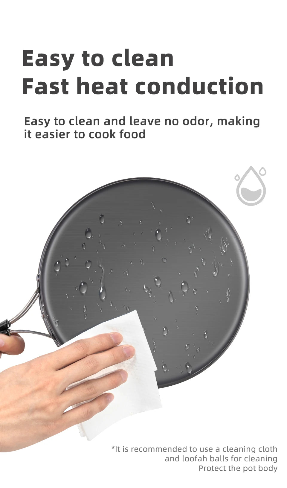 PACOONE Camping Cookware Set Portable Cookware Kit Outdoor Pot Cooking Water Kettle Pan Set Tableware Hiking Picnic Equipment