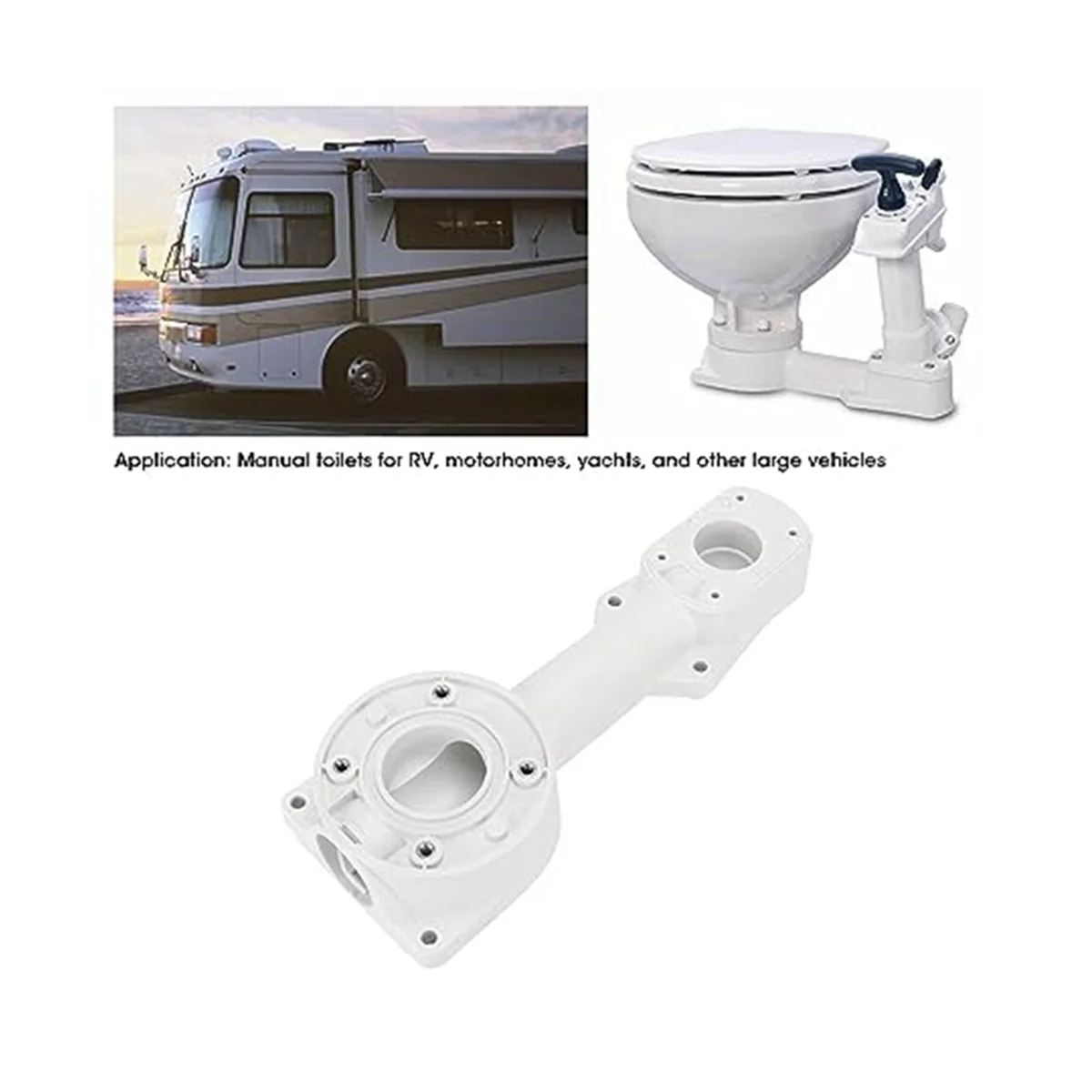 RV Toilet Accessories Toilet Rotating Rod Manual Toilet Bottom Plug Marine Yacht RV Toilet Accessories