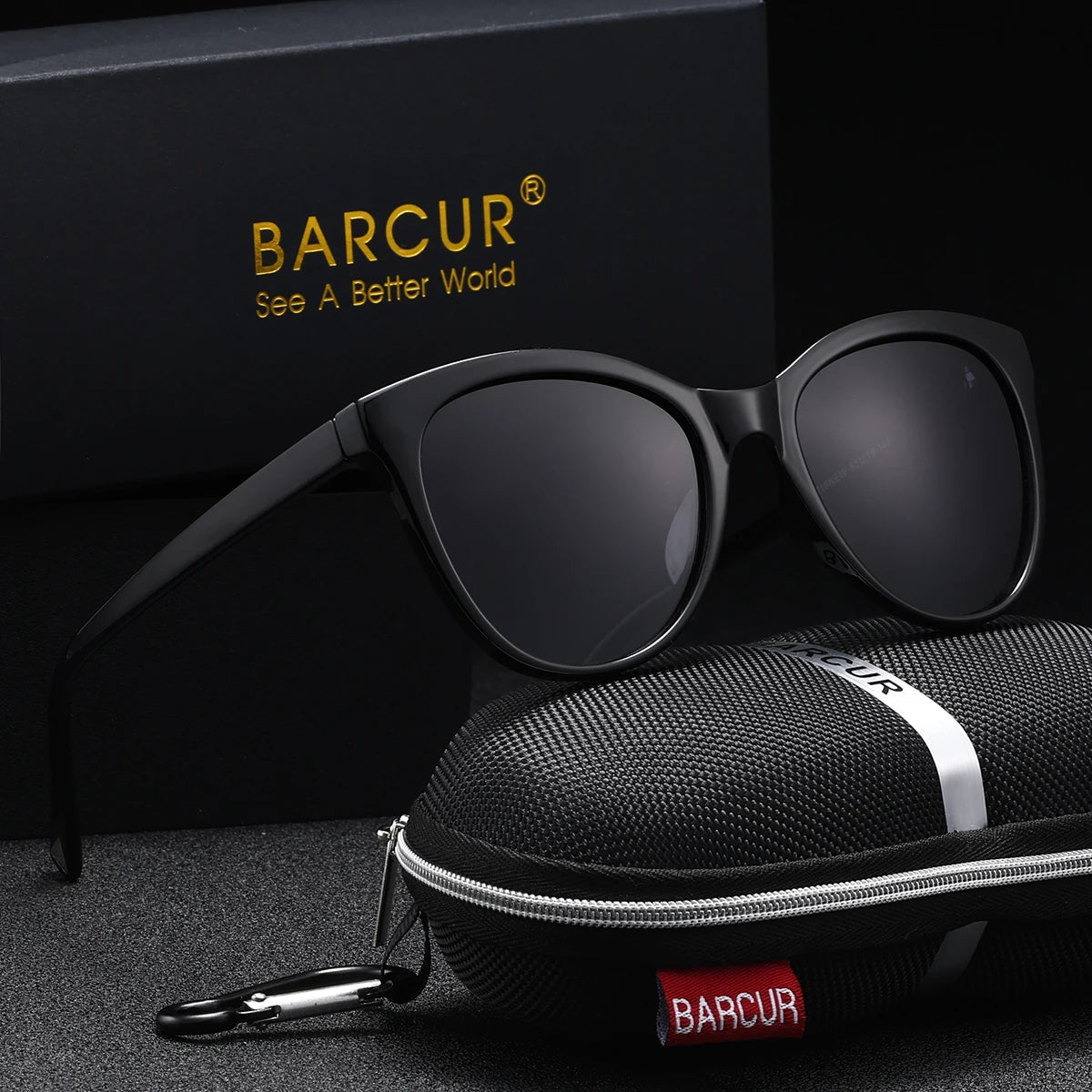 BARCUR 1 PCS Trendy Women's Pink Sunglasses PC Cat Eye Frame Fashion Apparel Accessories Men's and Women's Polarized Sunglasses