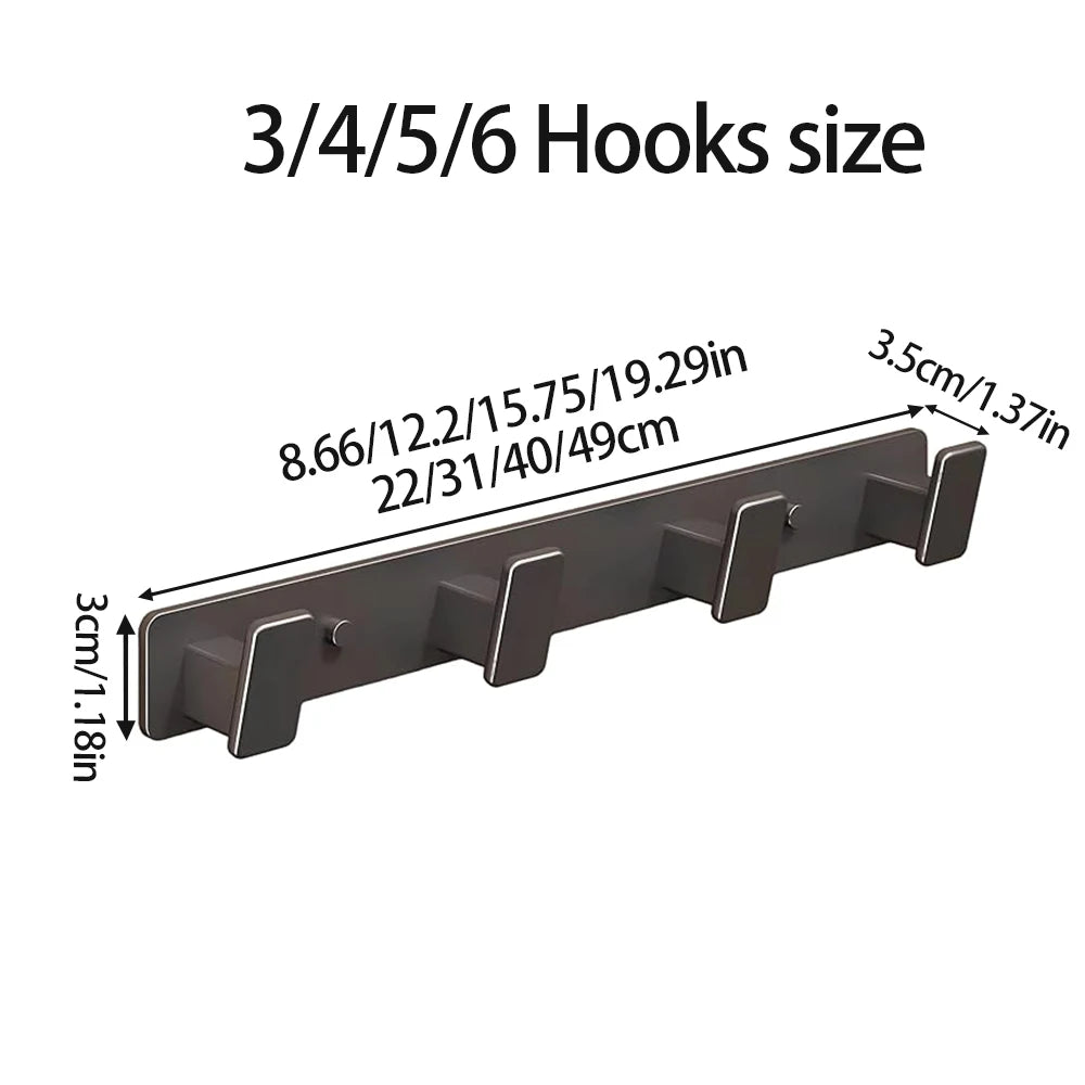 Coat Hook Wall Rack Hanger - Black Coat Rack with 5 Hooks Wall Hooks for Hanging  Hat Key Bag Towel Wall Mount Coat Rack