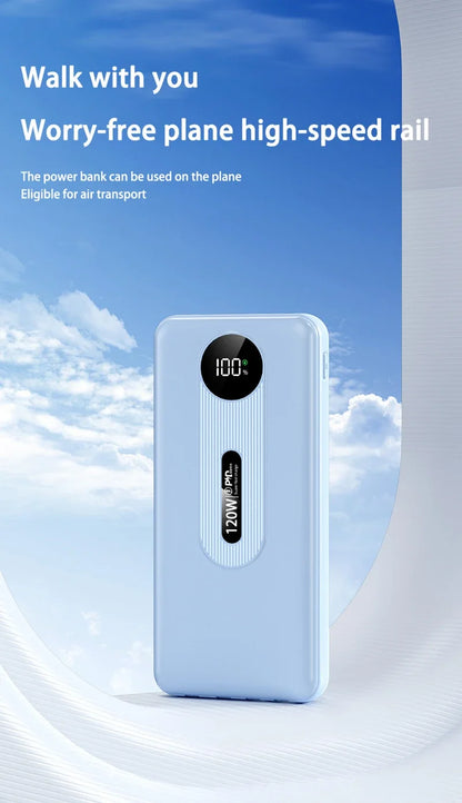 200000mAh 120W Mobile Power Bank Ultra Fast Charging Digital Display Battery Large Capacity Suitable For iPhone Huawei Xiaomi