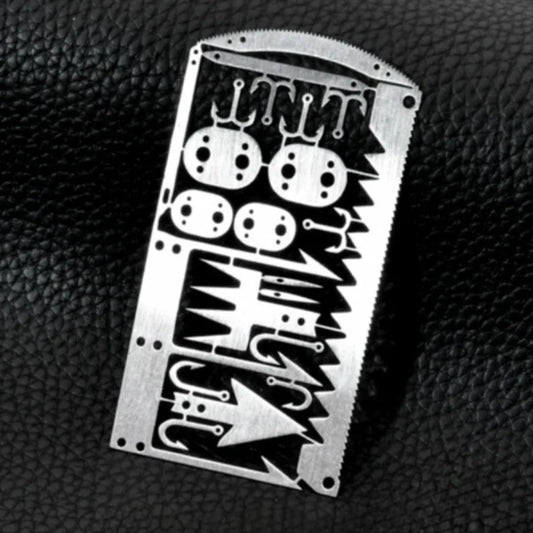 Outdoor Camping Outdoor Multifu Equipment Survival Tools Stainless Steel Card Fishing Portable Practical Hand Tools Supplies